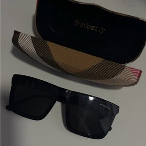 Burberry Black Sunglasses with Checkered Case